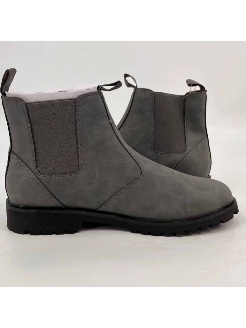 JBU Kai Water Resistant Chelsea Boot Men's Size 10 Grey Leather Pull-On